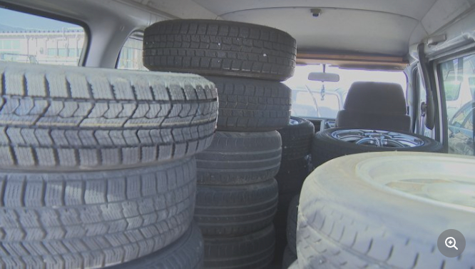 【自動車盗難関連News】スタッドレスタイヤ16本、42万円相当を盗んだ疑い　夫婦を逮捕　換金目的か　県内はタイヤ盗難相次ぐ 山梨（UTYテレビ山梨）