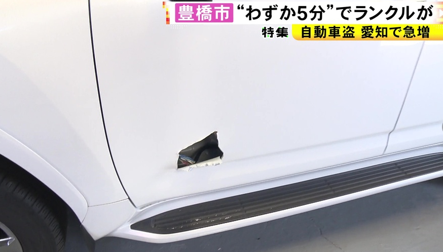 【自動車盗難関連News】わずか5分で800万円のランクルが…急増する“自動車盗” 対策勧められていた被害者「他人事だったと反省」（東海テレビ）